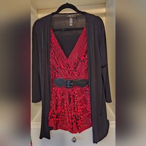 Style and Company blouse with attached jacket XL